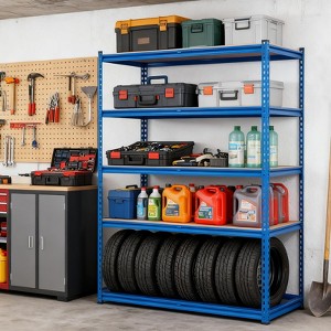 5 Tier Garage Storage Shelves, 2500LBS Capacity Metal Shelving Unit for Garage, Industrial, Warehouse, Kitchen, Closet, , Blue - 1 of 4