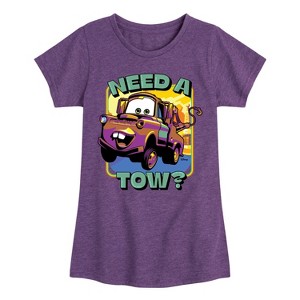 Girls' - Disney - Mater Need A Tow Fitted Short Sleeve Graphic T-Shirt - 1 of 4