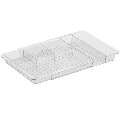 InterDesign 38280 Clarity Expandable Drawer Organizer, Clear