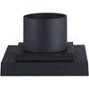 John Timberland 5 3/4" Wide x 3 1/2" High Modern Post Light Mount Adapter Porch House Exterior Outside Set of 2 Weatherproof Black Metal Front Door - 3 of 4
