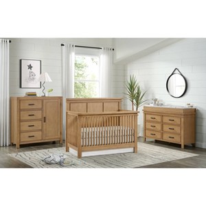SOHO BABY Mystic 4-in-1 Convertible Crib Honey Wood - 1 of 4