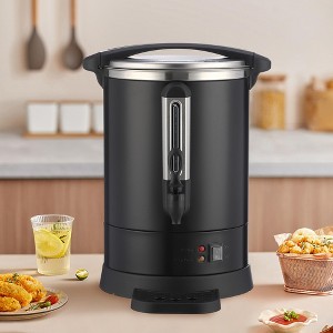 Coffee Urn, 18L Stainless Steel Double Wall Insulated Dispenser - Hot Water & Beverage Server for Buffet, Catering, Parties - 1 of 4