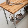 John Boos Maple Wood Top Work Table with Adjustable Lower Shelf, 48 x 30 x 1.5" - 2 of 4