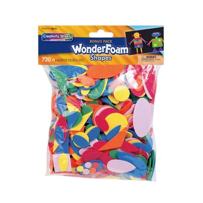 Wonderfoam Assorted Shape Decorating Foam, Assorted Size, Assorted Color, set of 720