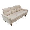 XIZZI 3 Seater Sofa Couch with Deep Seats, Modern Upholstered Sofa with Armrests, Comfy Couches for Living Room, Bedroom and Office - 2 of 4