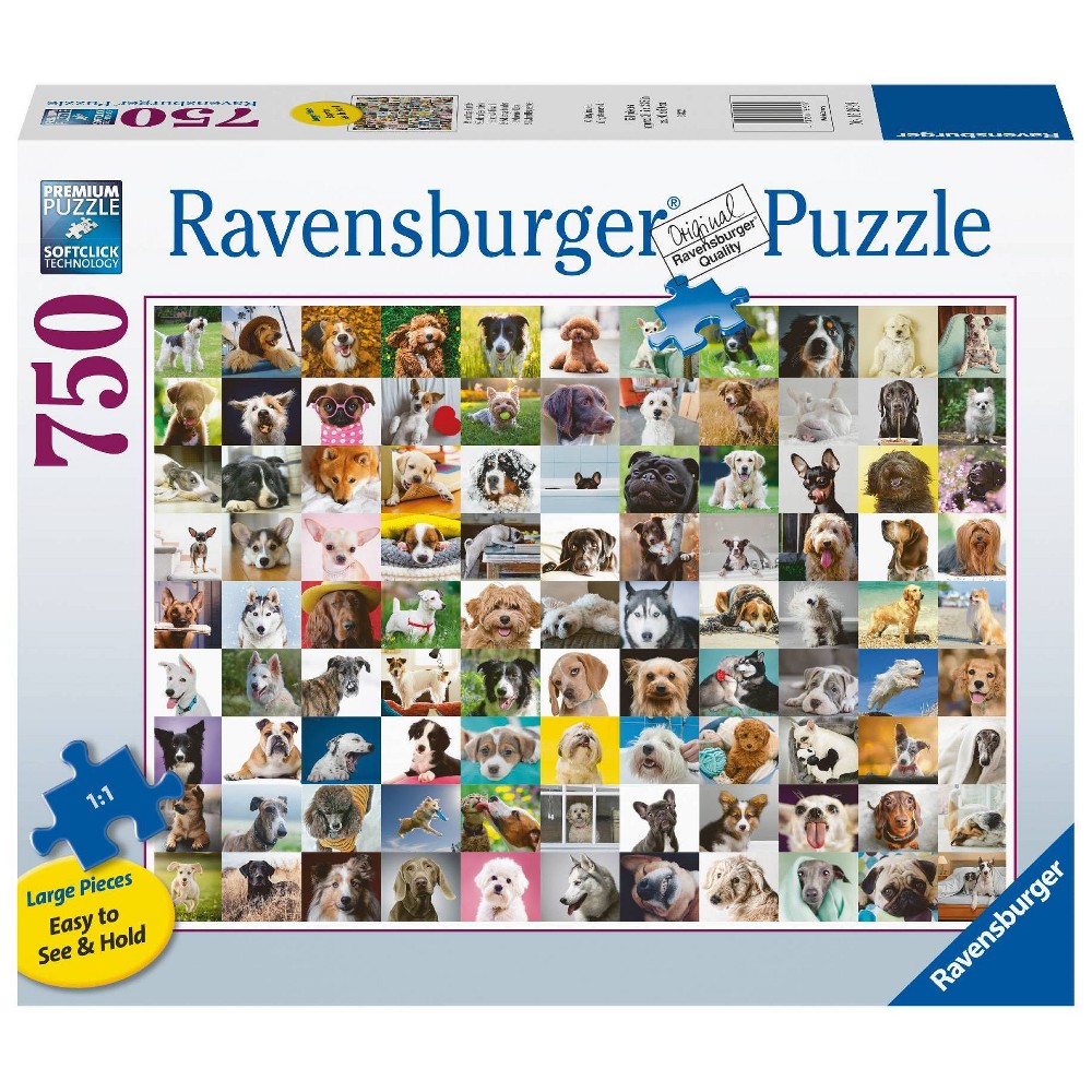 Ravensburger 99 Lovable Dogs Large Format Jigsaw Puzzle - 750pc