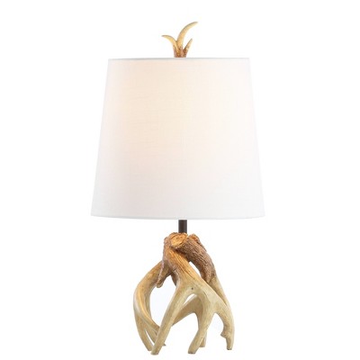 19" Vermont Antler Resin Table Lamp (Includes LED Light Bulb) Brown - JONATHAN Y