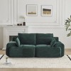 GDFStudio Quinn Modern 84.25" 2-Seater Compressed Corduroy Upholstered Sectional Sofa - 2 of 4