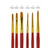 Fundamentals Short Handled Brush Set - Economical Paint Brush Set No. 11 for Beginning Artists -Fine Mini Art Brushes #1,3,& 5 Round and #2, 4, & 6 - 2 of 4