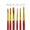 Fundamentals Short Handled Brush Set - Economical Paint Brush Set No. 11 for Beginning Artists -Fine Mini Art Brushes #1,3,& 5 Round and #2, 4, & 6 - image 2 of 4