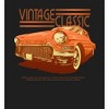 Car Fanatic Orange Vintage Car Long Sleeve Adult Hooded Sweatshirt - 2 of 3
