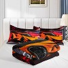 Acoinel 3 Pcs Hypercar Lightwight Ultra Soft Comforter Set with 2 Pillowcases, TWIN, Orange - 3 of 4