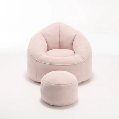 40'' Bedding Bean Bag Sofa Chair High Pressure Foam Bean Bag Chair Adult Material Pink