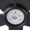 YUHAO Hushine 2-pack 52 in. Indoor Black Flush Mount LED Standard Ceiling Fan with Light, Remote Included and Reversible Blade - 2 of 4