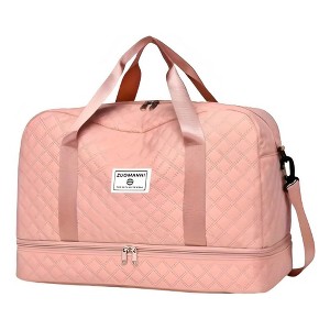 Travel Duffle Bag, Waterproof Weekender Carry On Tote Bags for Women, Sport Gym Bag for Men, Crossbody Bag, Overnight Luggage Bag with Trolley Sleeve - 1 of 4