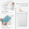 Aoibox Slim Bathroom Trash Can with Soft Close Lid, Step-On Pedal Garbage Bin for Toilet, Office, Bedroom, Kitchen, Living Room, 1.9 Gallon Capacity - 3 of 4