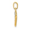 Black Bow Jewelry The Chloe Mini Diamond Accent initial M Pendant in 14k Yellow Gold - 2 of 4