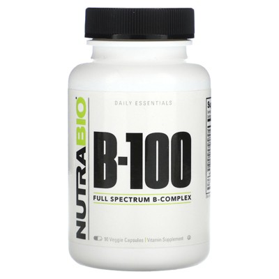 NutraBio B-100, 90 Veggie Capsules