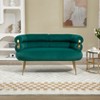 NicBex Upholstered Loveseat Sofa Modern 2 Seater Sofas with Curved Backrest and Metal Legs Suitable for Small Space,Living Room,Office - 2 of 4