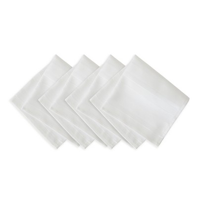 Elrene Denley Stripe Jacquard Stain Resistant Napkin Set of 4 - 17" x 17" - Elrene Home Fashions