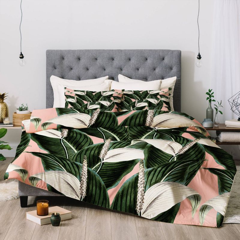 Marta Barragan Camarasa Sweet Floral Comforter & Sham Set Green - Deny Designs, 3 of 8