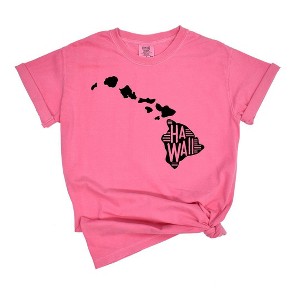 Simply Sage Market Women's Hawaii Typography Short Sleeve Garment Dyed Tee - 1 of 2