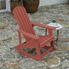 Merrick Lane All-Weather Polyresin Adirondack Rocking Chair with Vertical Slats - 4 of 4