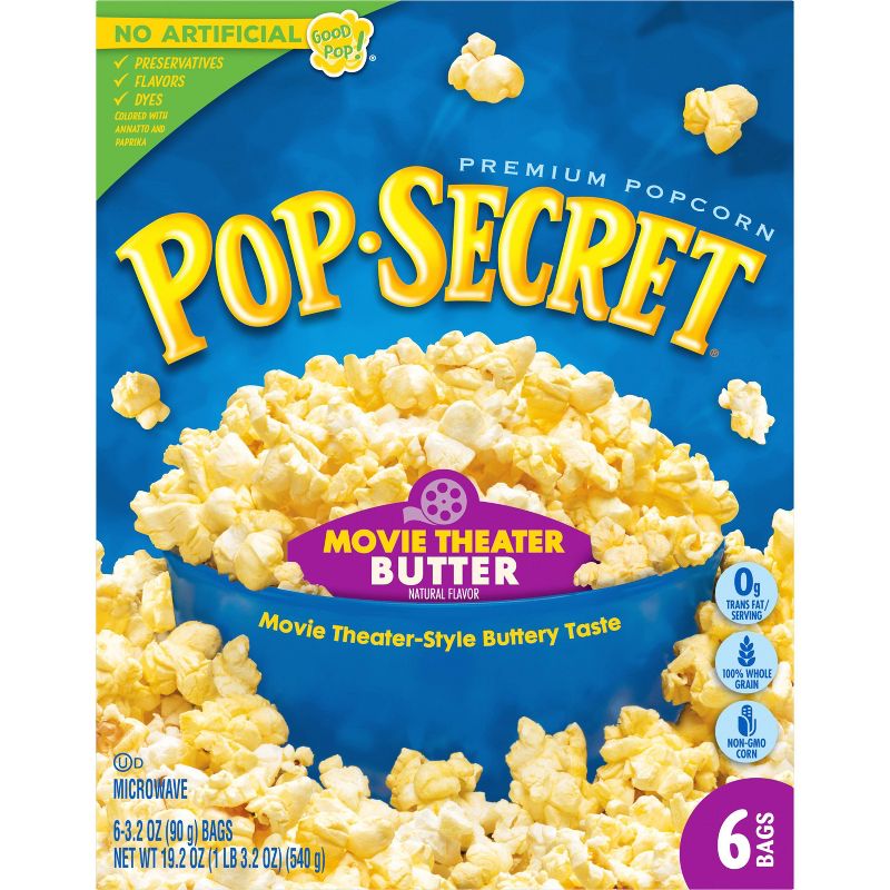 Pop Secret Microwave Popcorn Movie Theater Butter Flavor - 3.2oz/6ct, 3 of 10