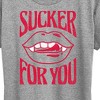 Women's - Instant Message - Valentine's Day Sucker For You Short Sleeve Graphic T-Shirt - 2 of 4