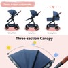 3-in-1 Reversible Baby Stroller, High Landscape Foldable Pushchair with Adjustable Backrest, Canopy & Foot Cover - 2 of 4