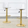 VYNXARIA Set of 2 Modern minimalist bar chairs and bar stools. Can rotate 360 ¡ã ,adjust lifting for bars, restaurants, front desk cashiers,Gold - 2 of 4
