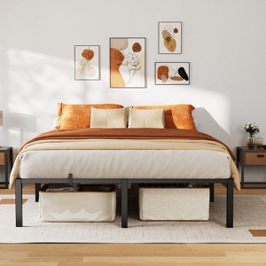 COZONY Twin/Full/Queen/King Bed Frame 6-16 Inch, No-Screw Assembly Metal Platform, No Box Spring - 1 of 4