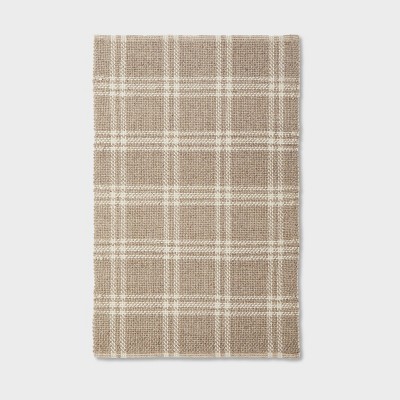 3'x5' Wool/Cotton Plaid Rug Neutral - Threshold™ designed with Studio McGee