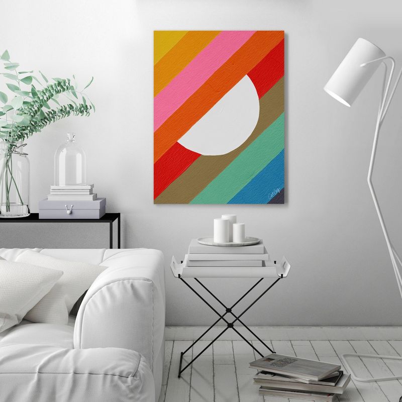 Americanflat Farmhouse Wall Art Room Decor - Rainbow Moon Diagonal Color Blocking by Cat Coquillette, 2 of 7