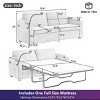 72.8'' Sleeper Sofa with Full Size Mattress, USB Ports, Cup Holders, Side Pockets and Phone Holder for Living Room-Maison Boucle - 4 of 4