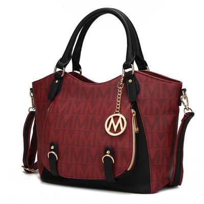MKF Collection Fula Signature Crossbody Satchel – Vegan Leather Handbag by Mia K