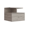 CENGHU Floating Nightstand, Modern Sideboard Decorative Storage Cabinet with Drawer, End Table, Side Table, Open Top Shelves for Bedroom - 3 of 4