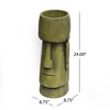 Maggift Outdoor Tall Planters with Special Design, Novely Flower Planter Pot for Garden, Courtyard, Patio，Green，8.75"*8.75"*24" - 4 of 4