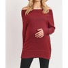 Women's Rayon Rich Hacci Brushed Maternity Long Sleeve Tunic - Hello Miz - 3 of 4