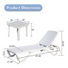 Maggift Patio Chaise Lounges Armchair sturdy Outdoor Garden Yard, Lawn, Backyard, Deck, Pool Side, Fire Pit, with Table, White, 67.05"*27.09"*32.05" - 4 of 4
