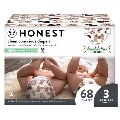 Image of The Honest Company Disposable Diapers Peace by Peace - Size 3 - 68ct