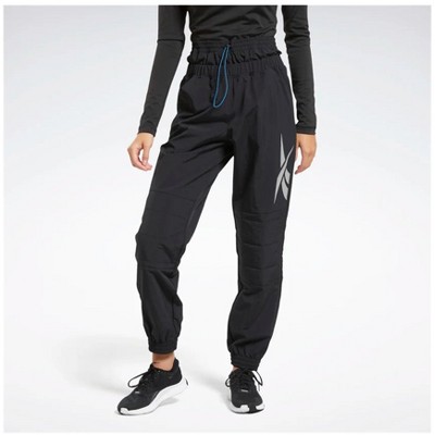Reebok Womens Woven Training Athletic Jogger Pants