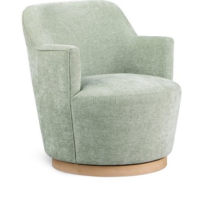 Meridian Furniture,Clarita Chenille Fabric Swivel Accent Chair