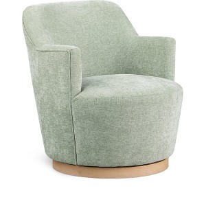 Meridian Furniture,Clarita Chenille Fabric Swivel Accent Chair - 1 of 4