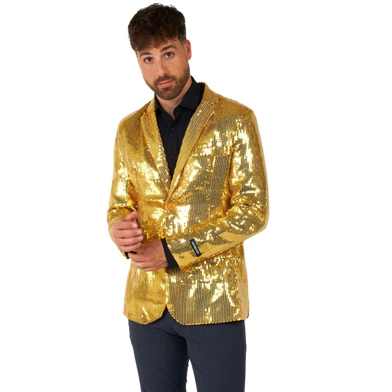 Suitmeister Men's Christmas Blazer - Sequins Gold, 1 of 5