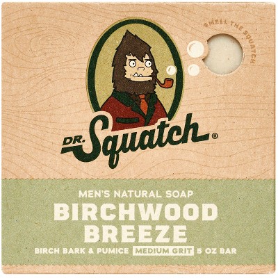 Dr . SQUATCH MEN'S NATURAL SOAP BIRCHWOOD BREEZE 5 OZ. NEW IN BOX UNUSED