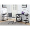HomeStock HomeStock Trestle Desk with Shelves, 47", Espresso - 4 of 4