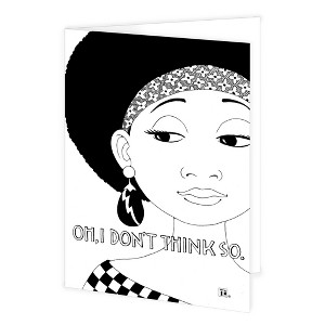Mary Engelbreit Don't Think So Engeldark Card, Women's Empowerment Encouragement, 5"x7" - 1 of 2