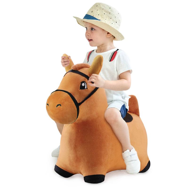iPlay, iLearn Bouncy Pals Hopping Animal - Bouncy Brown Horse, 4 of 8