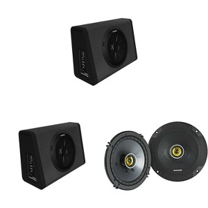 Kicker (2) 11PT250 Powered Truck Enclosure & 46CSC654 6.5" Bundle - 1 of 4